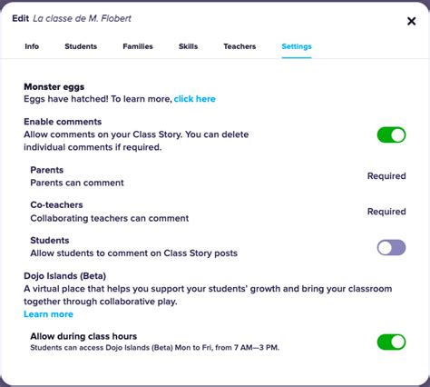 Dojo Islands FAQ for Teachers – ClassDojo Help Center.